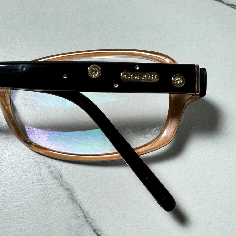 Coach Blossom 554 Tortoise Shell Eyeglass Frames Signature C Pattern 135mm